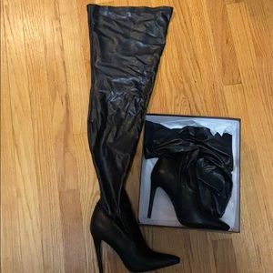 azalea wang im movin on belted thigh high stiletto chap boot
